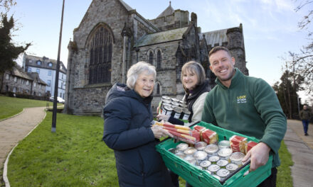 Bangor Cathedral Foodbank boost from storage giant ahead of the Christmas rush